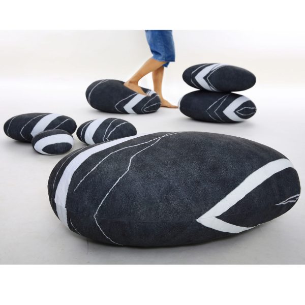 Stone Floor Pillows Pebble Floor Cushions - obrazek 3