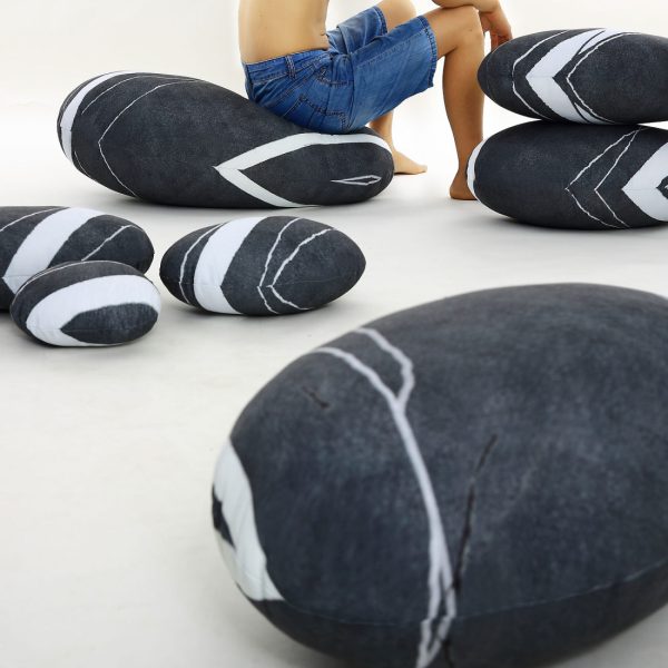 Stone Floor Pillows Pebble Floor Cushions - obrazek 4