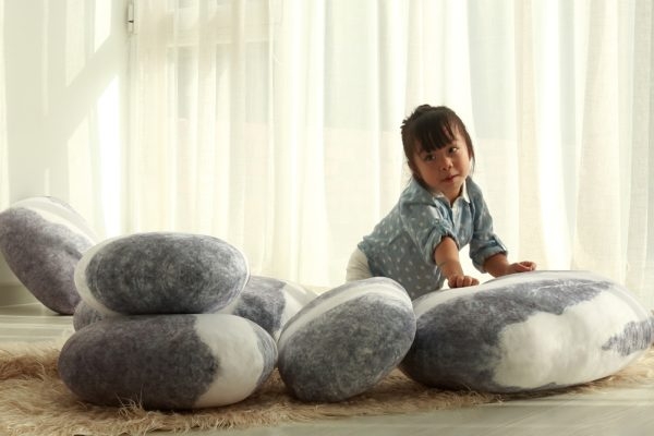 Pebble Stone Floor Pillows Pebble Cushions - Image 4