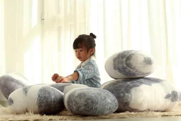 Pebble Stone Floor Pillows Pebble Cushions - Image 6