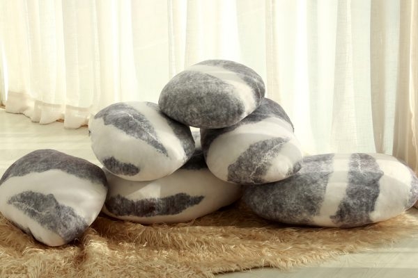 Pebble Stone Floor Pillows Pebble Cushions - Image 2