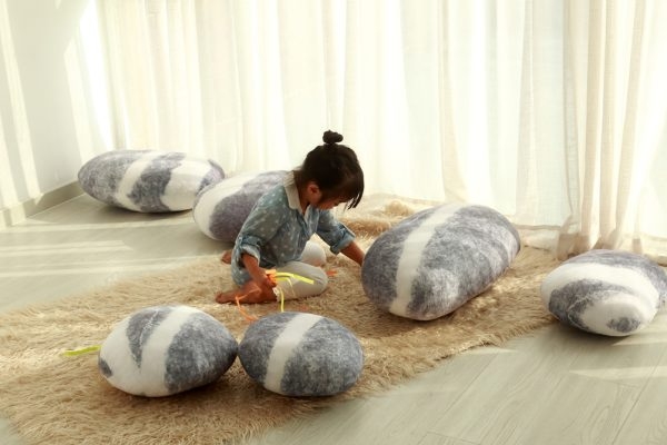 Pebble Stone Floor Pillows Pebble Cushions - Image 7