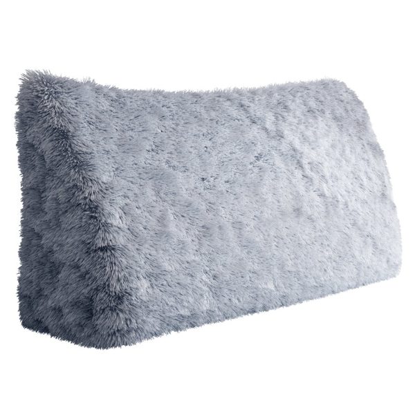 Headboard Wedge Pillow Blue Plush Large Reading Pillow