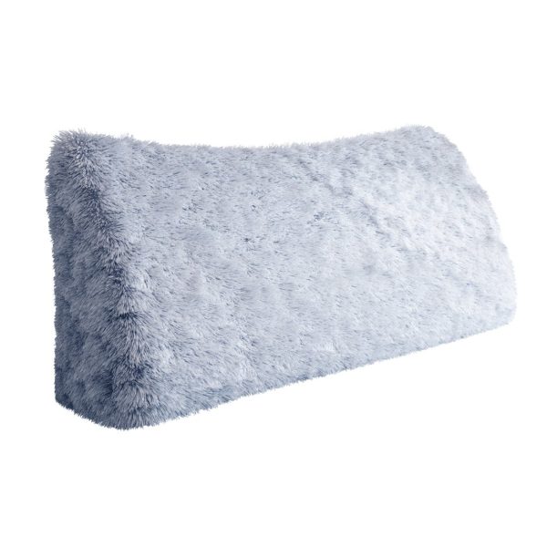Headboard Wedge Pillow Blue Plush Large Reading Pillow - Image 12