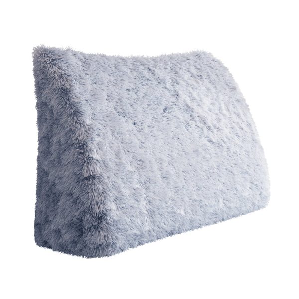 Headboard Wedge Pillow Blue Plush Large Reading Pillow - Image 13