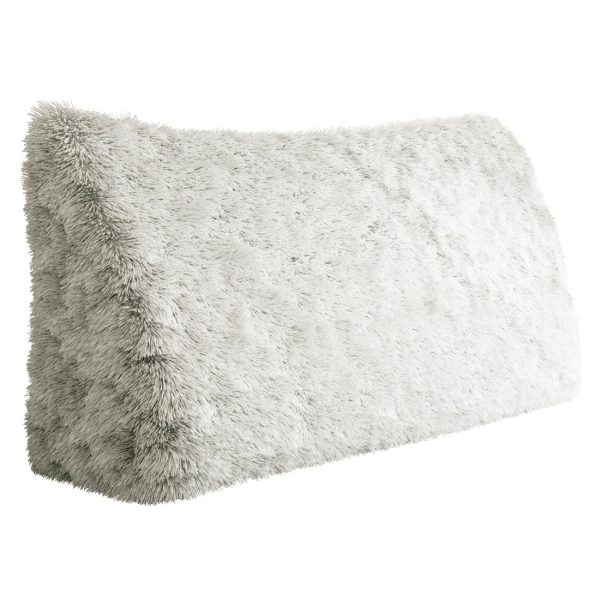 Headboard Pillow White Plush Large Wedge Reading Pillow