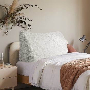 headboard white plush living pillow 3590