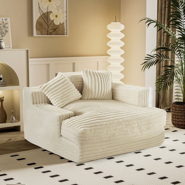 Large Floor Loveseat - Cozy Chair for Home Spaces - immagine 2
