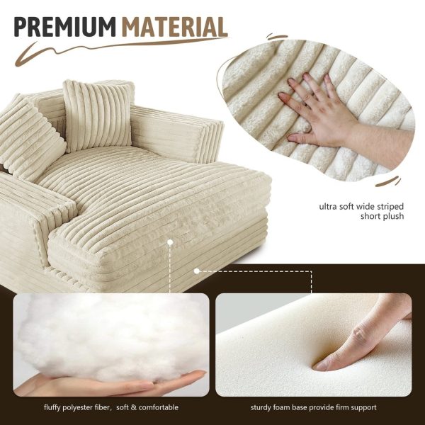 Large Floor Loveseat - Cozy Chair for Home Spaces - immagine 3