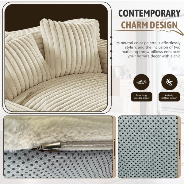 Large Floor Loveseat - Cozy Chair for Home Spaces - immagine 5