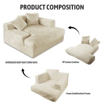 grande sedia accogliente da pavimento chaise lounge 3633