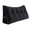 Großes Keil-Lesekissen für Bett Daybed Bolster Rückenlehne Schwarz