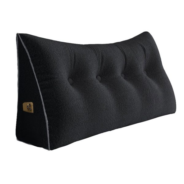Grand oreiller de lecture pour lit Daybed Bolster Backrest Black