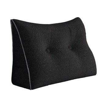 grand coussin de lecture cunéiforme noir 4022