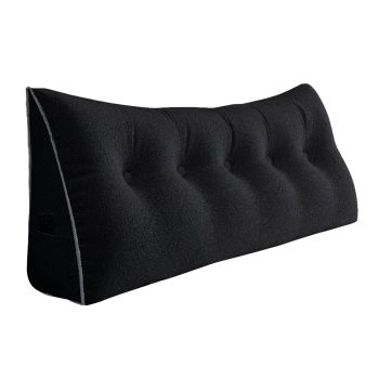 grand coussin de lecture cunéiforme noir 4024
