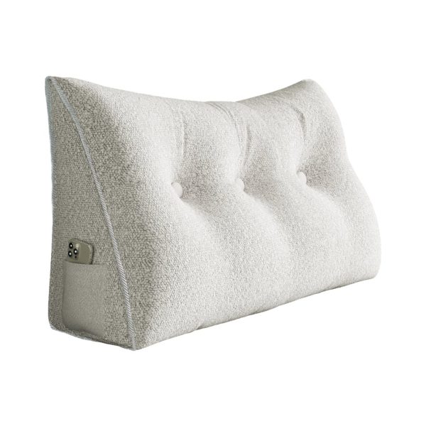 Large Wedge Reading Pillow for Bed Daybed Bolster Backrest White - Image 13