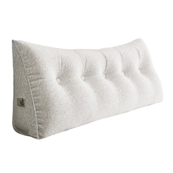 Large Wedge Reading Pillow for Bed Daybed Bolster Backrest White - Image 14