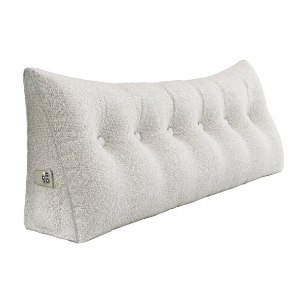 Large Wedge Reading Pillow for Bed Daybed Bolster Backrest White - Image 15