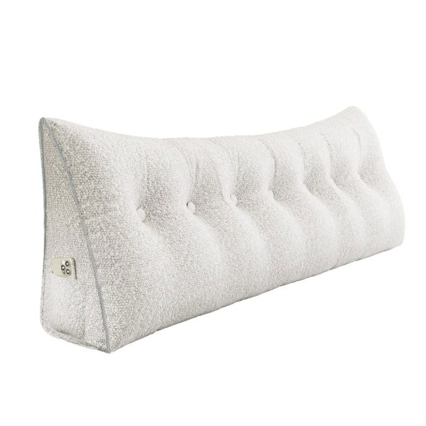 Large Wedge Reading Pillow for Bed Daybed Bolster Backrest White - Image 16