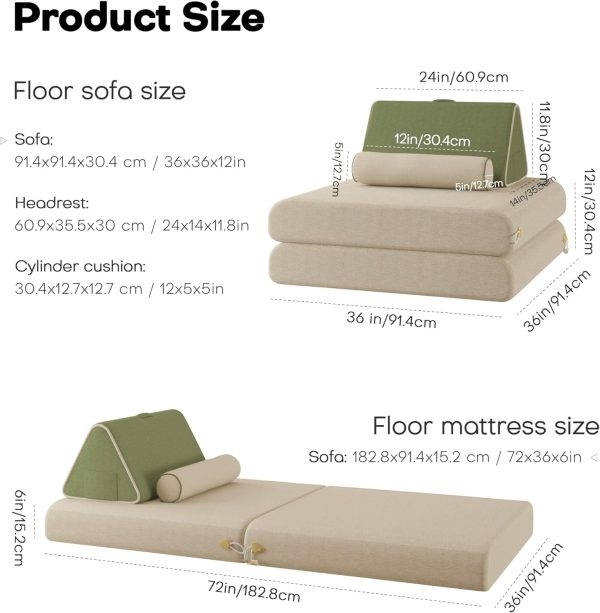 Large Adjustable Recliner, Multi-Piece Folding Sofa for Home - Image 3